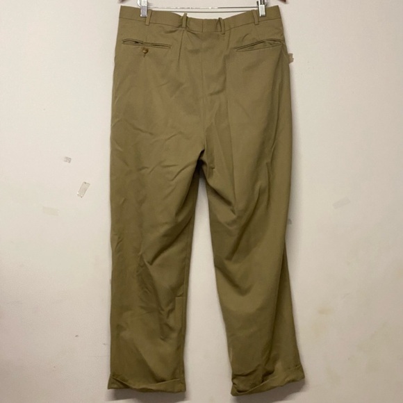 Britches for Nordstrom Winston Khaki 100% Wool Trouser Pants Cuffed Hem 36R - Picture 2 of 3